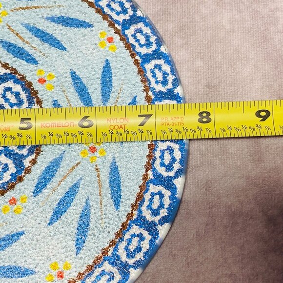 Temp-Tations Old World Blue Pattern Ceramic Trivets Set Of 3 - Picture 6 of 8